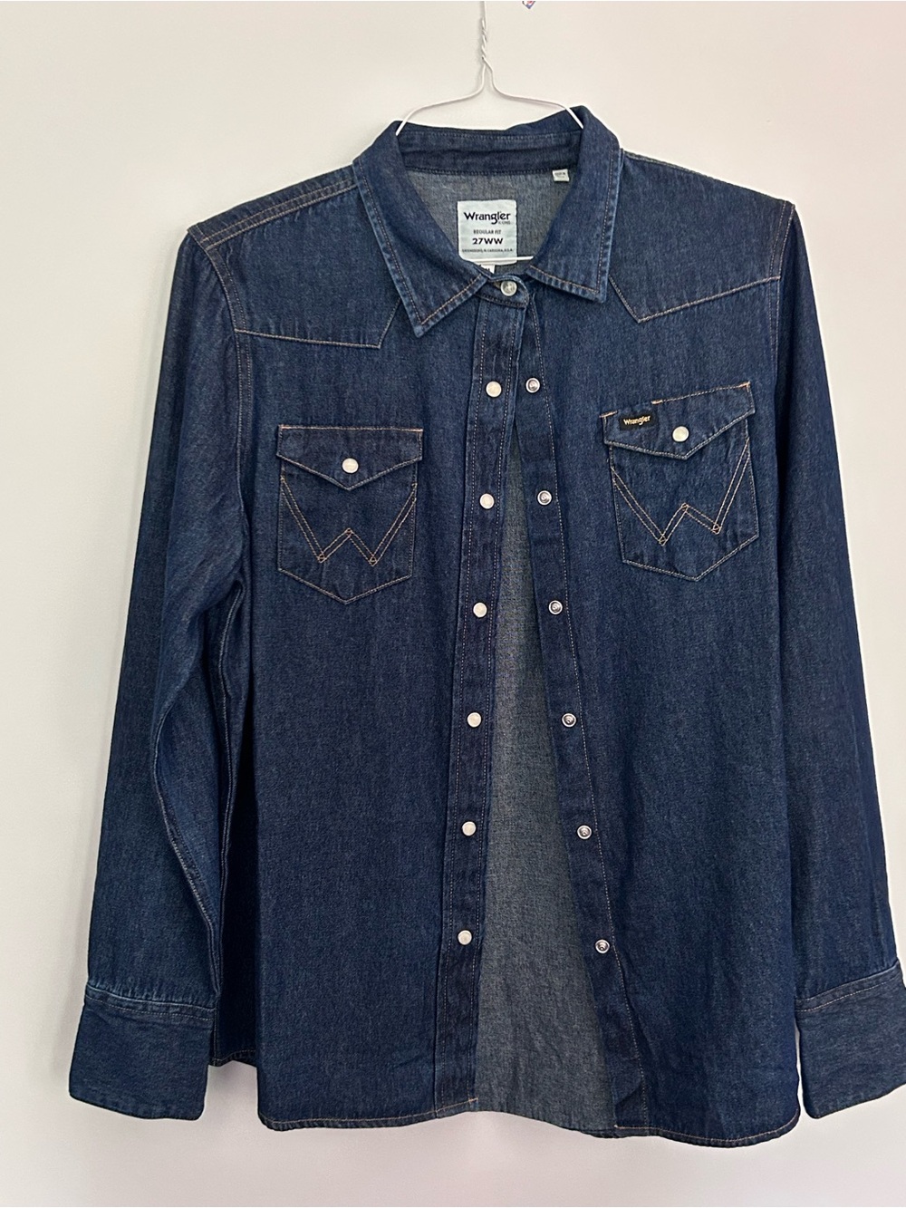 Wrangler Icons Medium Dark Indigo Denim Shirt